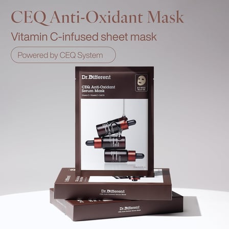 CEQ Anti-Oxidant Serum Mask, Antioksidan Bakım, Kağıt Maske, C Vitamini, E Vitamini, Niasinamid ve Koenzim Q10 İçerikli, Kuru ve Yağlı Ciltler için, 5 Adet