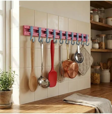 10lu Yapışkanlı Portmanto Hol Antre Duvar Banyo Havlu Askısı Mutfak Askılığı Kapı Arkası Askılık