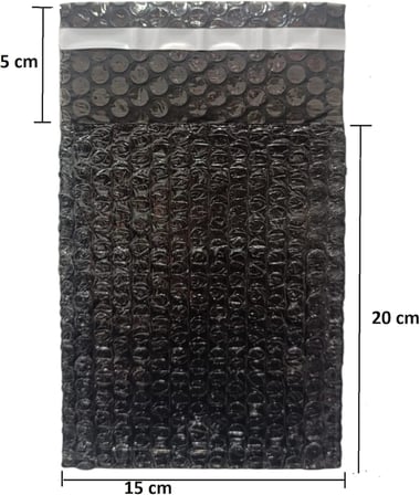 Bantlı Kapaklı Baloncuklu Torba, Balonlu Patpat Torba 15Cm(En) X20Cm(Boy)+5Cm(Kapak) 100 Adet