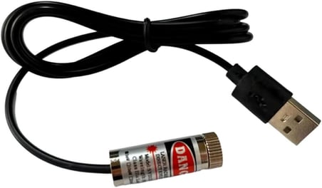 Kablolu 5mW 650nm Nokta Çizgi Lazer Modül 1 Metre Kablo Lens ile Odak Ayarlı 12mm Çap DVM.101.549