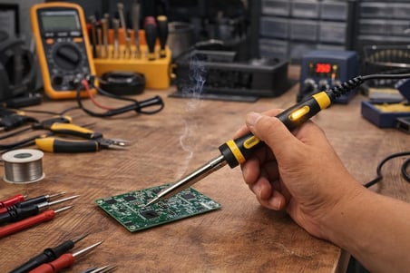 60W Elektrikli Kalem Havya, Hızlı Isınan Lehimleme Kalemi, Elektronik Devre Onarım ve Tamir Havya Aleti, Dayanıklı Metal Uçlu Lehimleme Aracı, Hobi, DIY Projeleri ve Elektrik Tamir İşleri