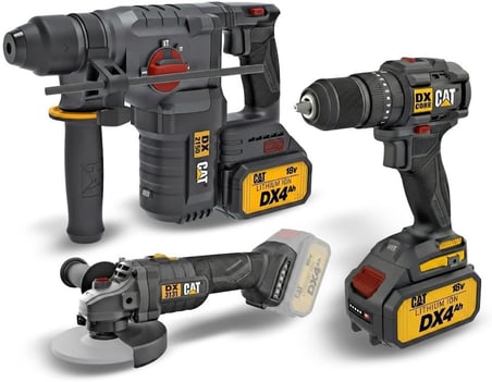 DXK302 18V Şarjlı Kombo Set, 3 Parça Kömürsüz Profesyonel Elektrikli El Aletleri, 4.0Ah Li-ion, 50Nm Tork, 39 Parça Aksesuar