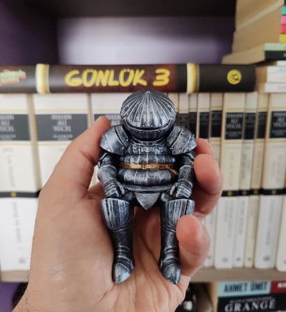 Şövalyesi Figürü - Karanlık Fantastik RPG Oyuncu Hediyesi, SLA Master Kalıp Özel Poliüretan Döküm Heykel (10)