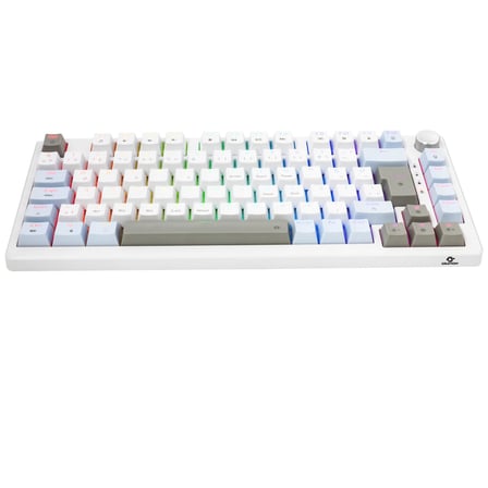 VEXOR RGB Mekanik Gaming Oyuncu Klavyesi 82 Tuş | 3 Mod (Bluetooth + 2.4G + Kablolu) | Huano Brown Kahverengi Switch Linear | 2000mAh Batarya | Anti-Ghosting Kompakt%75 Hot Swap