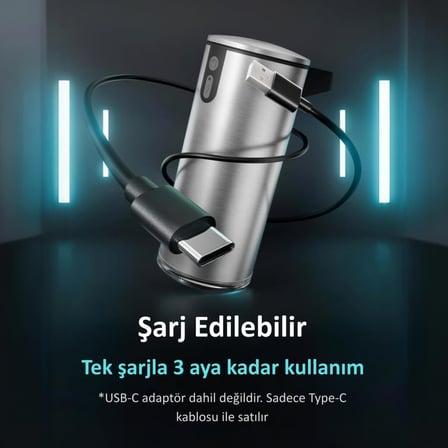 Sensörlü Otomatik Sıvı Sabunluk | Şarjlı Paslanmaz Çelik | 380ml 5 Kademeli Dozaj | Temassız Hijyenik | Banyo ve Mutfak | Metalik Gri