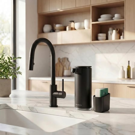 Sensörlü Otomatik Sıvı Sabunluk | Şarjlı Paslanmaz Çelik | 380ml 5 Kademeli Dozaj | Temassız Hijyenik | Banyo ve Mutfak | Siyah
