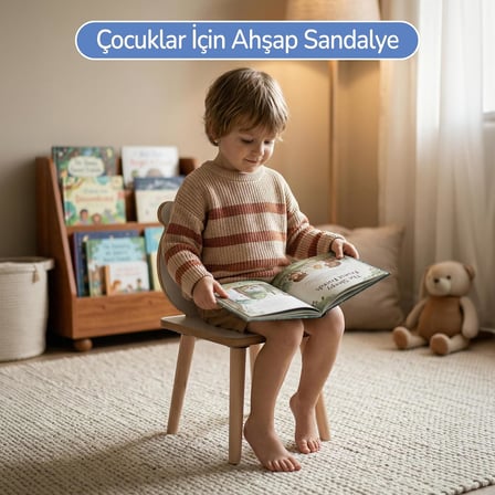 Çocuk Aktivite Masası Çalışma Masası, Ahşap Oyun Boyama Etkinlik Alanı, Unisex Çocuk Odası İçin (sadece sandalye)