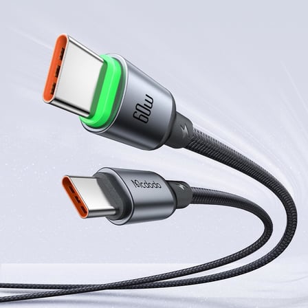 Type-c Type-c 60W PD Hızlı ŞarjE-Marker Çipli Easy Series Örgü Kablo Siyah 3m