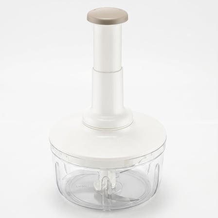 Home 3 Bıçaklı Basmalı Rondo Doğrayıcı Manuel El Rondosu Paslanmaz Çelik Bıçaklı Soğan Doğrayıcı Sebze Meyve Salata Püre Havuç Doğrayıcı Pratik Mutfak Rondosu Şeffaf Hazneli El Blender (ASORTİ)