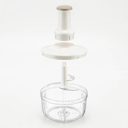 Home 3 Bıçaklı Basmalı Rondo Doğrayıcı Manuel El Rondosu Paslanmaz Çelik Bıçaklı Soğan Doğrayıcı Sebze Meyve Salata Püre Havuç Doğrayıcı Pratik Mutfak Rondosu Şeffaf Hazneli El Blender (ASORTİ)