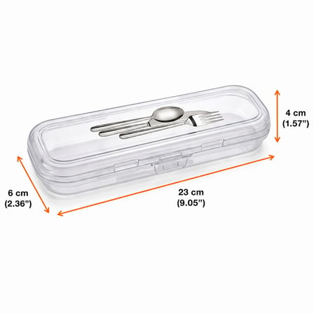 Home Kilitli Seyahat Kutusu Şeffaf Organizer – Diş Fırçalık, Çatal Kaşıklık, Çok Amaçlı Saklama Kutusu, Valiz İçi Düzenleyici, Taşınabilir Hijyenik Kap, 23x6x4 cm (Çatal Kaşıklık)