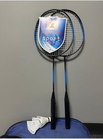 Çantalı Badminton Seti, 2 Raket, 3 Top, Mavi