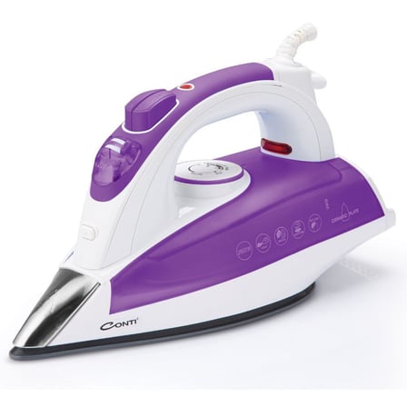 2600W Buharlı Ütü, Seramik Taban, Şok ve Sürekli Buhar, Sprey Buhar, Dikey Ütüleme, Damlama Önleme, Kendi Kendini Temizleme, Otomatik Kapanma, Aşırı Isınma Koruması