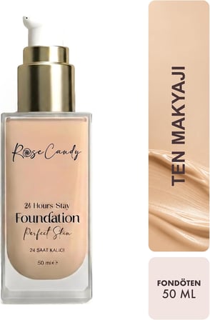Candy Natural & Matte Finish Foundation 24H – Long Lasting Liquid Foundation, High Coverage, Natural Matte Finish, Lightweight Formula, Water & Sweat Resistant, 2 Shades (Light & Medium) (LIGHT)