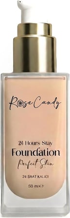 Candy Natural & Matte Finish Foundation 24H – Long Lasting Liquid Foundation, High Coverage, Natural Matte Finish, Lightweight Formula, Water & Sweat Resistant, 2 Shades (Light & Medium) (LIGHT)