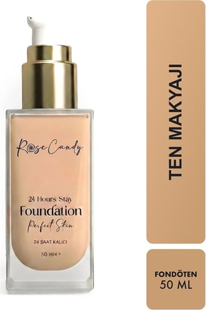Candy Natural & Matte Finish Foundation 24H – Long Lasting Liquid Foundation, High Coverage, Natural Matte Finish, Lightweight Formula, Water & Sweat Resistant, 2 Shades (Light & Medium) (LIGHT)