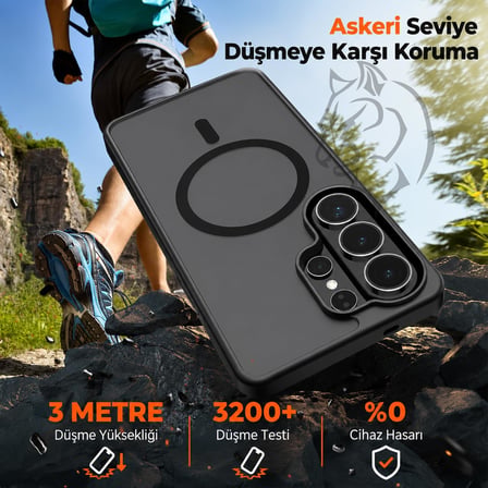 Manyetik Telefon Kılıfı, [Mag-Safe ile Uyumlu] [Askeri Düzey Düşme Koruması] [Güçlü Silikon Kenarlar] İnce Yarı Saydam Mat Koruyucu Kılıf (Mor, Samsung S26 Ultra)