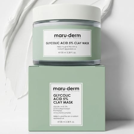 Glikolik Asit%5 Gözenek Arındırıcı ve Cilt Tonu Eşitleyici Kil Maskesi – Vegan, Pürüzsüz ve Nemlendirici Arındırıcı Maske, 100 ML