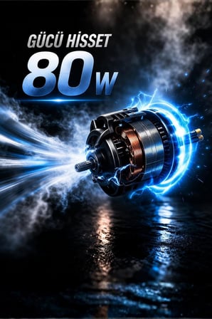 80W Güçlü Vantilatör 56cm Isı Yalıtımlı Motor 5 Pervaneli MPIA Ev Ofis Ayaklı Fan
