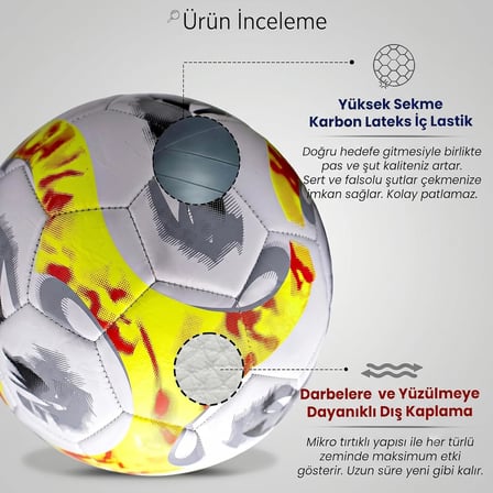 Topu 2026 Süperlig Türkiye Yeni Sezon Dayanıklı Halı Saha Çim Beton Zemin Dikişli Maç ve Antrenman Topu (Pompa Hediyeli)