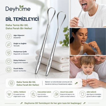 Profesyonel Dil Temizleme Seti Paslanmaz Çelik Dil Kazıyıcı Ağız Hijyen Aparatı