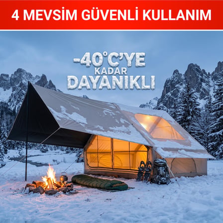 Rovos Şişme Kamp Çadırı 6 Kişilik | Büyük Boy Aile Çadırı | Hızlı Kurulum Hava Direkli | Kamp, Glamping, Festival ve Outdoor Kullanımı - Camping