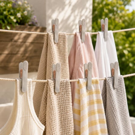 24 Adet Yeni Nesil Yaysız Çamaşır Mandalı, Güçlü Tutuşlu Paslanmaya Dayanıklı Plastik Kurutmalık Mandalı, Gri Pudra Renk Modern Çamaşır Askı İp Balkon Banyo Mandal Seti