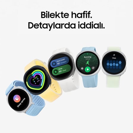 Galaxy Watch9 Koyu Gri, 44mm, Bluetooth, İncelik, Konfor, İkonik Tasarım, Kişiselleştirilmiş Uyku Deneyimi, Sağlık Koçu, 445 mAh Pil, Konuşmak için Bileğini Kaldır (Samsung Türkiye Versiyonu)