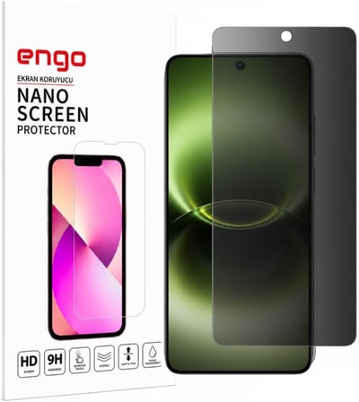 Vivo X300 Ultra İle Uyumlu Hayalet Ekran Koruyucu, Yandan Görünmeyen Anti-Spy Gizlilik (Privacy) Koruması, 9H Temperli Nano Kırılmaz Esnek Cam, Parlama Ve Parmak İzi Önleyici Nano (V2562)