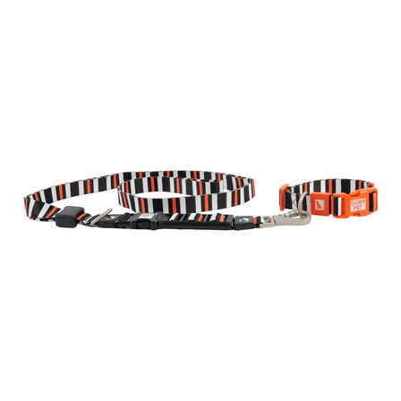 Airmesh Köpek Gezdirme Boyun Tasma Seti XS - Küçük Irk Köpek ve Kedi Gezdirme Tasması (Nefes Alabilen File Kumaş, 3-5 kg)(çizgili)