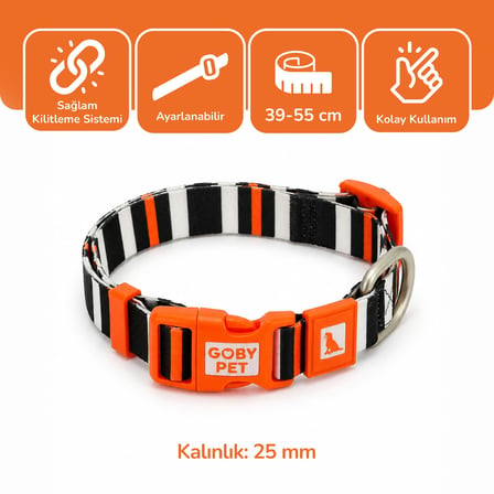 Airmesh Köpek Gezdirme Boyun Tasma Seti XS - Küçük Irk Köpek ve Kedi Gezdirme Tasması (Nefes Alabilen File Kumaş, 3-5 kg)(çizgili)