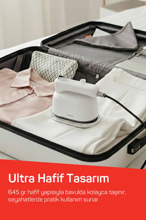 Handy Steam Mini Buharlı Düzleştirici ve Seyahat Ütüsü, Dikey Buharlı Kırışık Giderici
