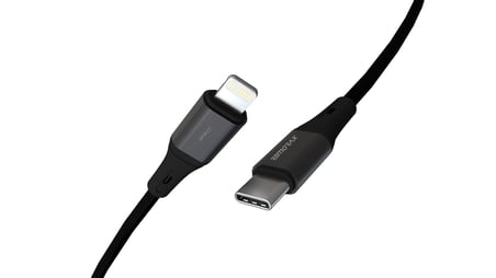 Lightning Uyumlu, 27Watt PD Hızlı Şarj Kablosu, REMORAX Wahoo (1Ad x 1Metre Siyah)