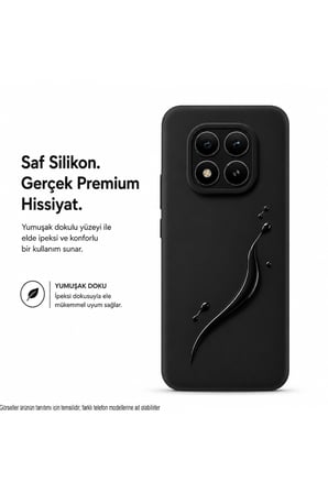 Poco F5 Pro ile Uyumlu Kılıf İnce Sıvı Silikon Tam Koruma Yumuşak Jel Silikon Kapak - Siyah