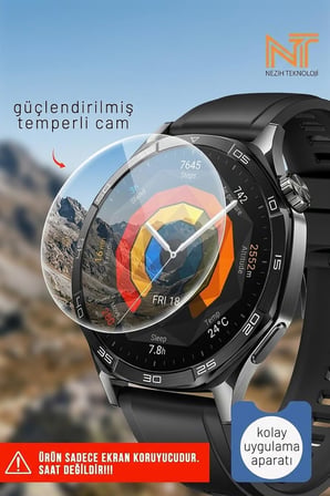 46mm ile Uyumlu Darbe Emici Temperli Cam Ekran Koruyucu