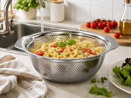 25 cm – Sebze Meyve Makarna & Pirinç İçin Geniş Mutfak Süzgeci