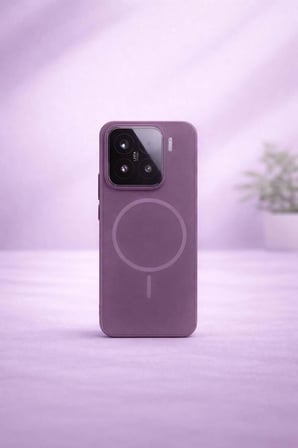 Xiaomi 15 Uyumlu MagSafe Sararmaya Dayanıklı Güçlü Manyetik Kamera Korumalı İnce ve Sert Telefon Kılıfı - (Mor)