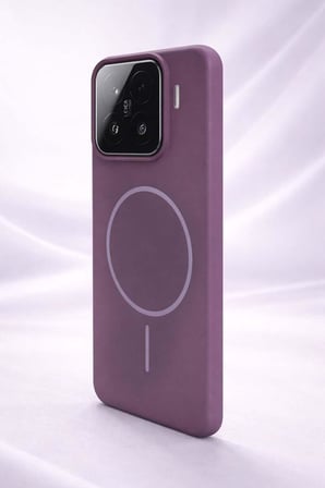 Xiaomi 15 Uyumlu MagSafe Sararmaya Dayanıklı Güçlü Manyetik Kamera Korumalı İnce ve Sert Telefon Kılıfı - (Mor)