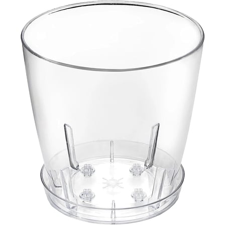 Tabaklı Orkide Saksısı, 1.6 Lt 13 cm, Şeffaf Kristal Plastik