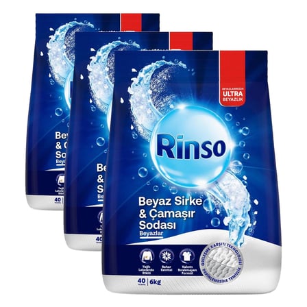 Beyaz Sirke ve Çamaşır Sodası Beyazlar için Toz Deterjan 10 KG (2 paketi)