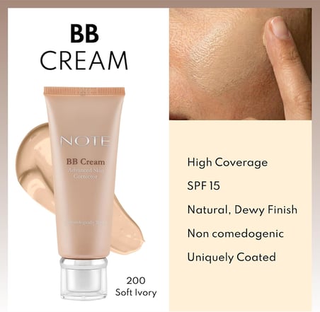 Cosmetics BB Cream 200 Soft Ivory SPF 15 Nemlendirici Etkili Yoğun Kapatıcı BB Krem (3 paketi)