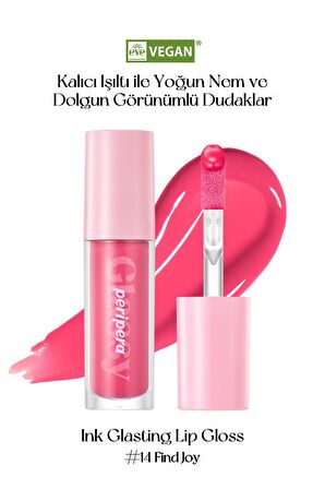 Dudaklara Dolgun ve Işıltılı Görünüm Sunan Gloss PERIPERA Ink Glasting Lip Gloss (14 Find Joy)