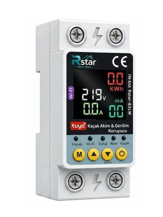  Rstar Wifi Akıllı Kaçak Akım Rölesi – Tuya Uyumlu Aşırı Akım Koruma (RSTAR-63LW) Özellikli Çin Menşeli