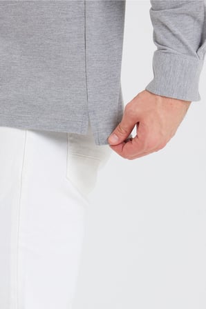 Erkek Polo Yaka Comfort Uzun Kollu Basic Tişört