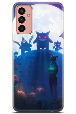 Samsung Galaxy M13 uyumlu Pokemon 12 UV Silikon Pokemon Cadılar Bayramı