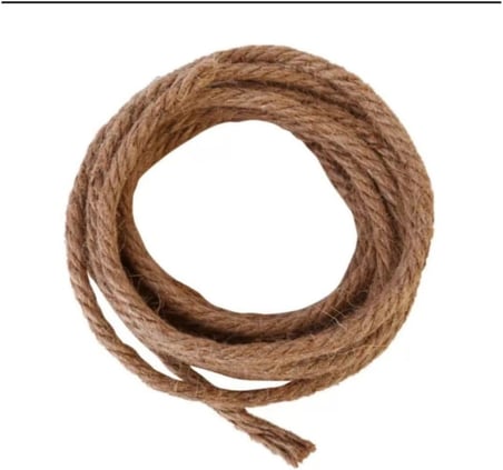 Kedi Tırmalama İpi, 6 mm, 10 Metre, Krem