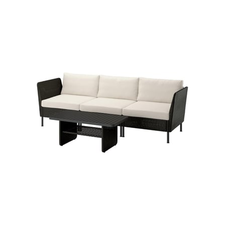 Bahçe Oturma Grubu, Koyu Gri, Frösön-Duvholmen Bej, 1+1+1 Kişilik
