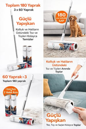Xxl Tüy Toplayıcı Rulo Ve 2 Yedek Rulo