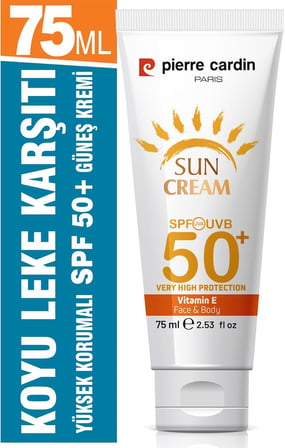 SPF 50 Leke Karşıtı Yüksek Koruyucu Yüz Güneş Kremi 75 ML Normal Ve Kuru Ciltler İçin