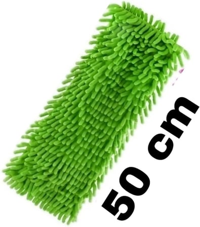 Mikrofiber Mop Yedeği, 2 Adet (50 cm) Asorti Renk, Süper Emici, Süper Yumuşak, Güçlü Temizlik Bezi, Zemin, Parke, Fayans ve Laminat Yüzeyler İçin